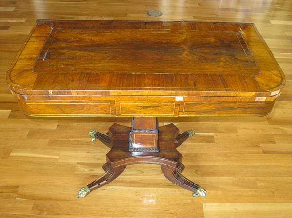 Antique Regency Rosewood Card Table