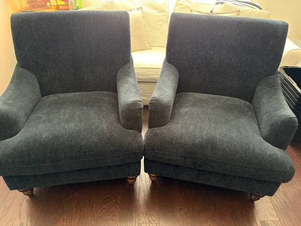$275  Pair of Coaster upholstered accent chairs